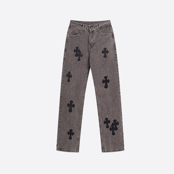 Chrome Hearts Washed Gray Jeans