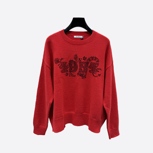 Max Mara Hot Diamond 1951 Digital Knit Long Sleeve Sweater