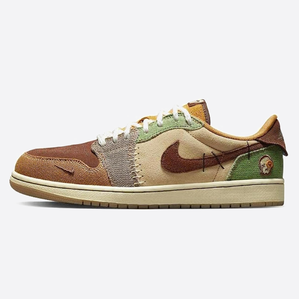 Zion Williamson x Air Jordan 1 Low Voodoo Doll Casual Shoes DZ7292-200