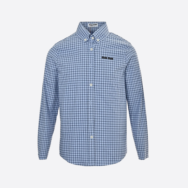 Miu Miu Check Embroidered Shirt