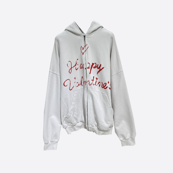 Balenciaga Heart-Shaped Hooded Sweatshirt