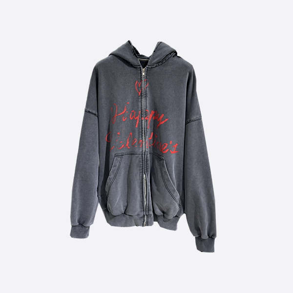 Balenciaga Heart-Shaped Hooded Sweatshirt