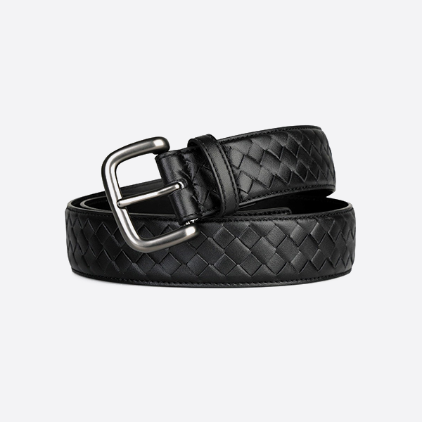 Bottega Veneta Classic Collar Pin Buckle Italian-Made Belt