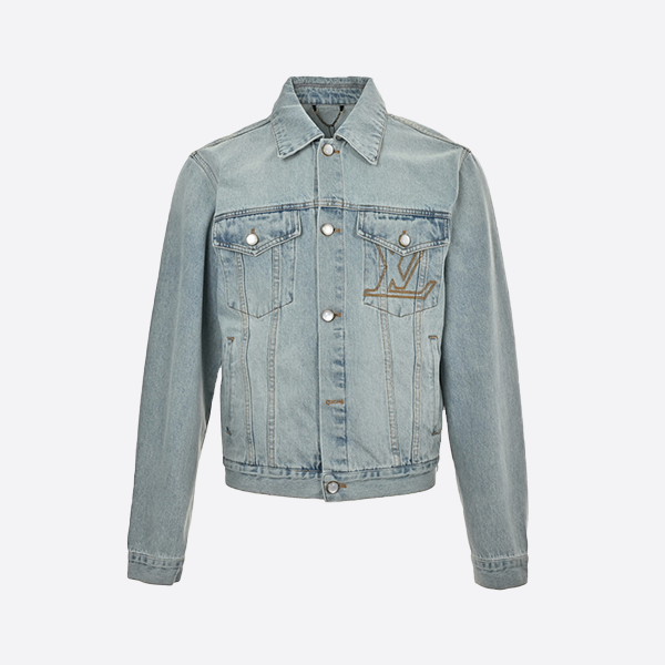Louis Vuitton 2024Fw Embroidered Logo Denim Jacket