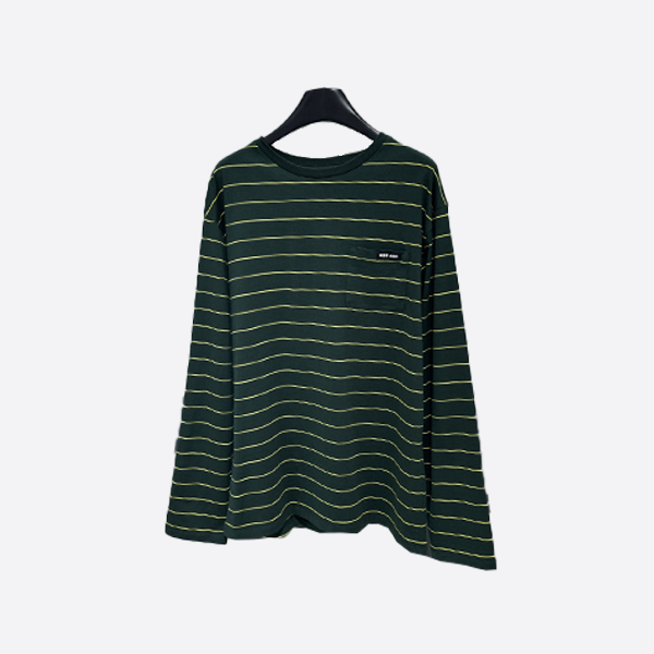 Miu Miu Striped Long Sleeve Cotton T-Shirt