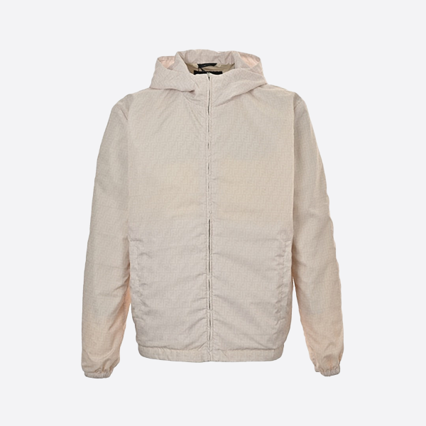 Fendi Apricot Full Indonesia Dragon Windbreaker Hooded Jacket