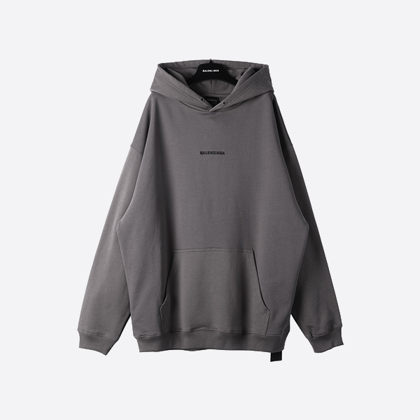 Balenciaga hoodie with embroidered lettering on the front and back