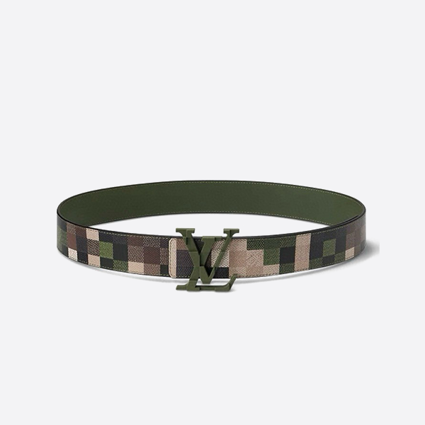 Louis Vuitton Camouflage Check Dark Green Calfskin Bottoms with Double Sided Waist M8470V