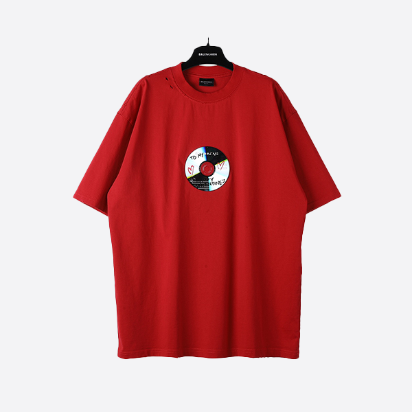 Balenciaga CD Limited Edition Short Sleeve Red