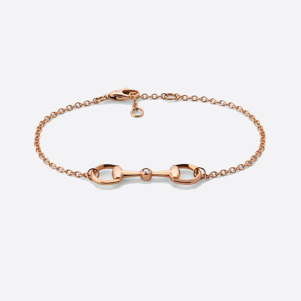 Gucci Horsebit Diamond Chain Bracelet 796174 J8540 5702
