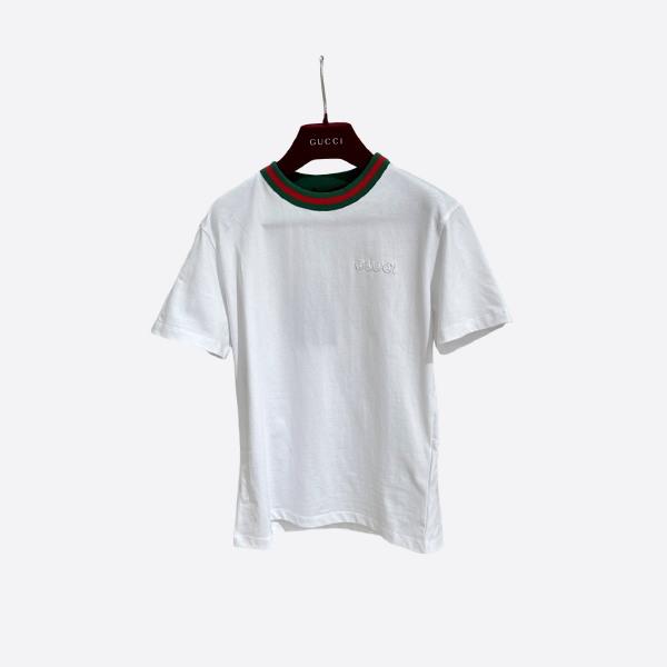 Gucci cotton T-shirt in classic red and blue striped color