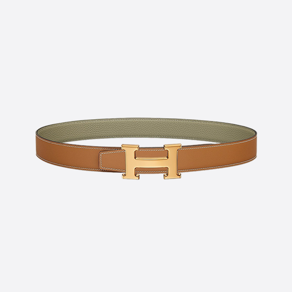 Hermès-H Belt Buckle & Reversible Leather Strum Belt H064545CC06