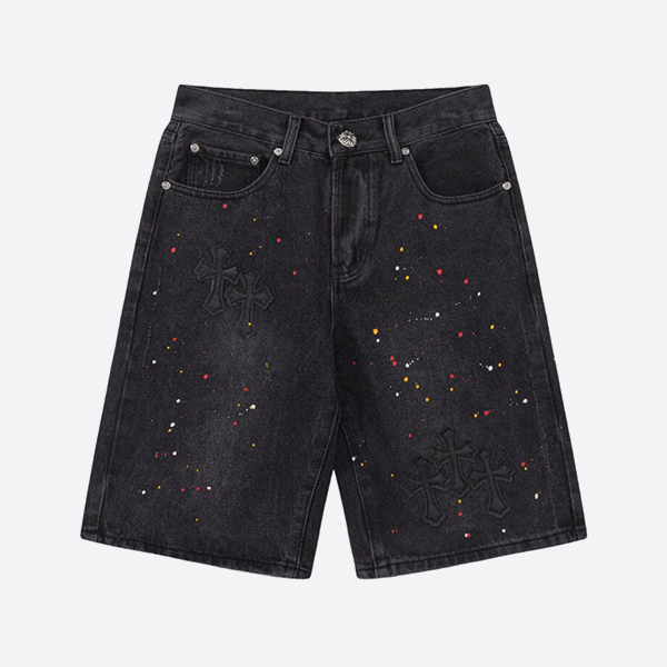 Chrome Hearts Painting Shorts Denim Black
