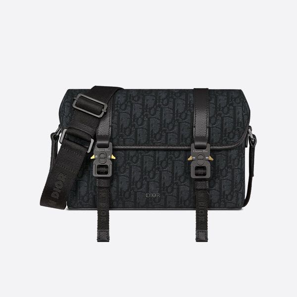 Dior Hit the Road Flap Messenger Bag Black 1ESPO333YKY_H03E