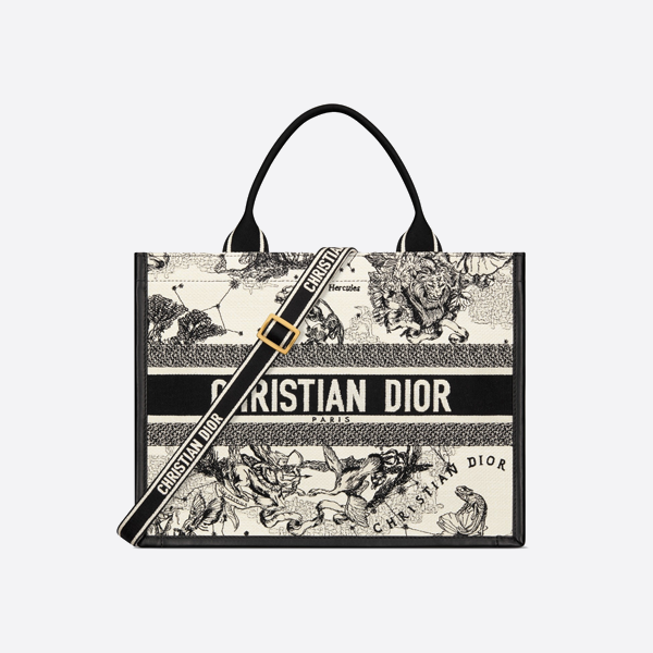 Medium Book Tote Series Milky White Constellation Embroidered Handbag 1324 [White Constellation]