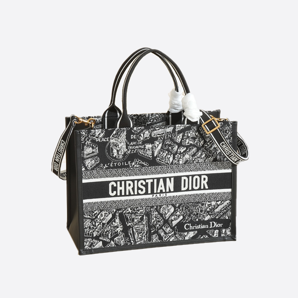 Medium Book Tote Series Milky White Constellation Embroidered Handbag 1324 [Paris]