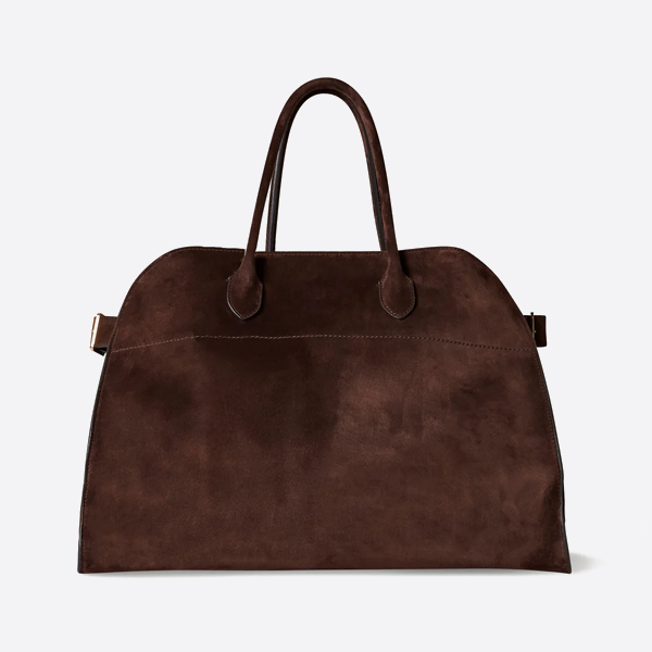 The Row Margaux 15 series brushed leather tote bag W1255L25MOSHG