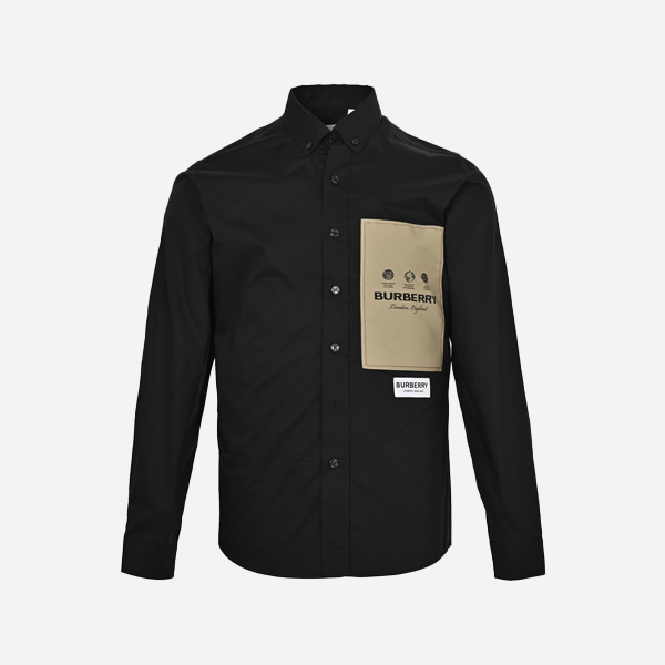 Burberry Classic Label Patch Check Shirt black