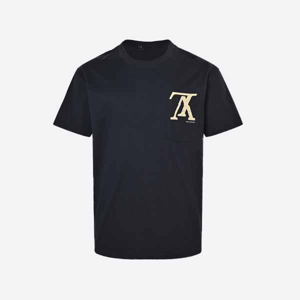 Louis Vuitton Big V inverted letter print logo short sleeves