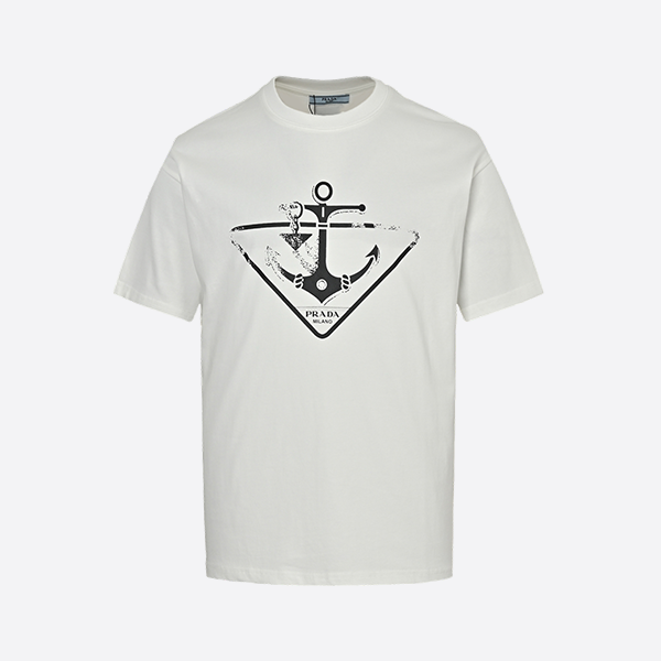 Prada 25ss anchor triangle print short sleeve