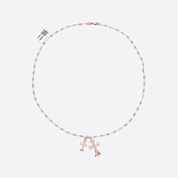 Chrome Hearts Double Cross Pendant Necklace B0CH1J96MS