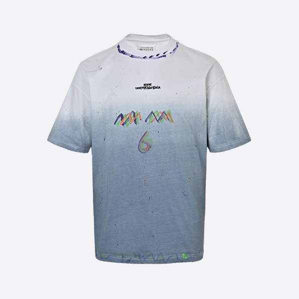 Margiela 25ss ink-splashed print short sleeves