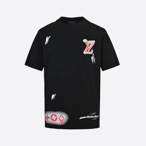 Louis Vuitton 25ss short-sleeved shirt with printed logo