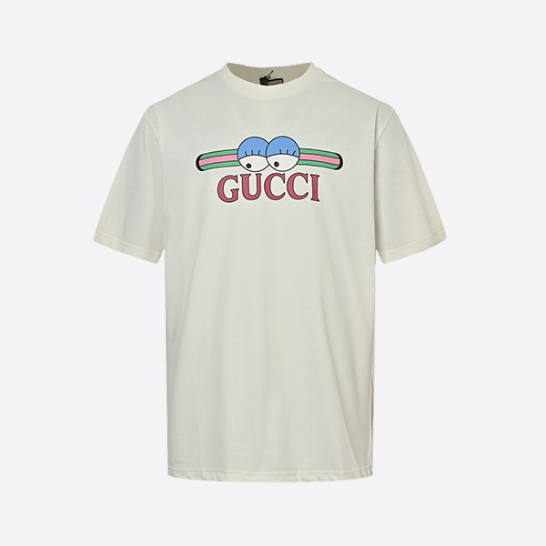 Gucci cartoon eyes print short sleeves