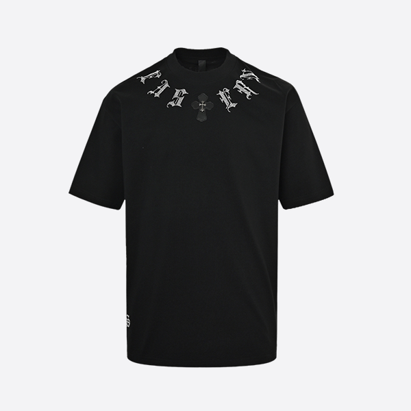 Chrome Hearts Short sleeves with rhinestone neckline