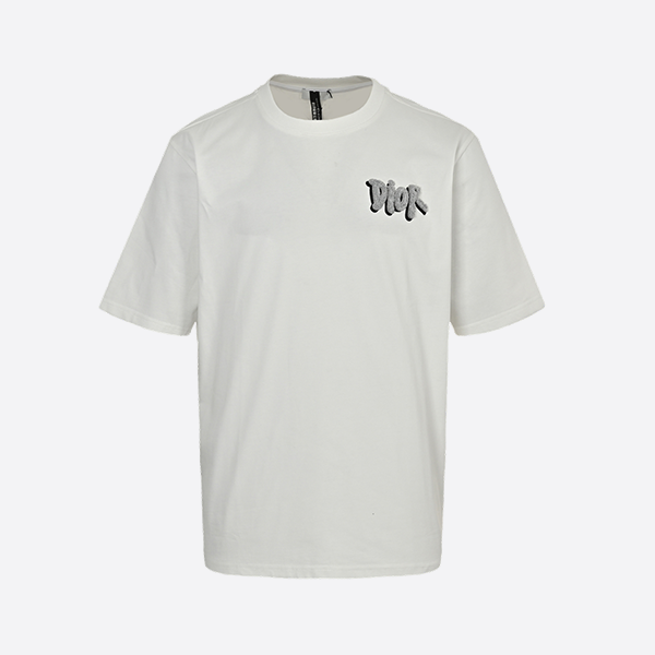 Dior 25ss double shadow toothbrush embroidered logo short sleeve