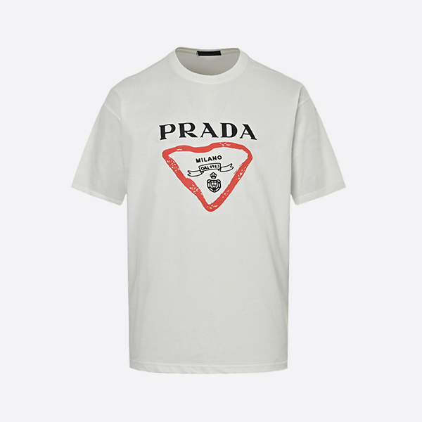 Prada 25ss triangle logo crown short sleeve