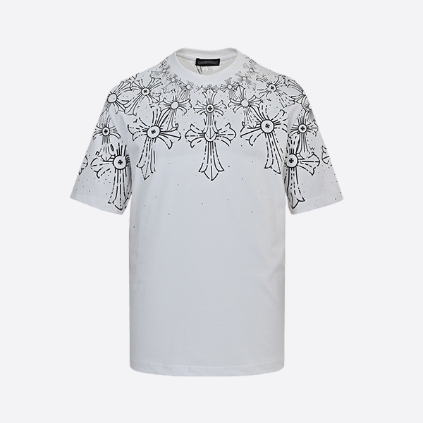 Chrome Hearts Gradient mottled cross print short sleeves