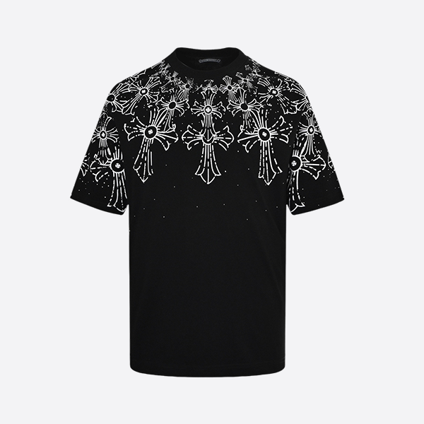 Chrome Hearts Gradient mottled cross print short sleeves