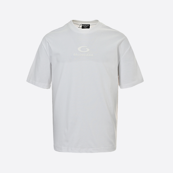 Balenciaga 25ss ring embossed letter logo short sleeve