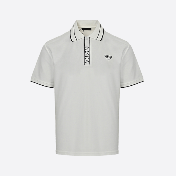 Prada Stand Collar Short Sleeve