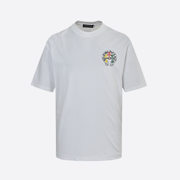 Chrome Hearts tricolor cross-dyed horseshoe print short sleeves