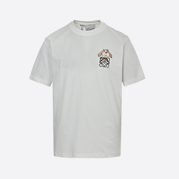 Loewe 24ss Spirited Away Ponytail Dog Embroidered Short Sleeve