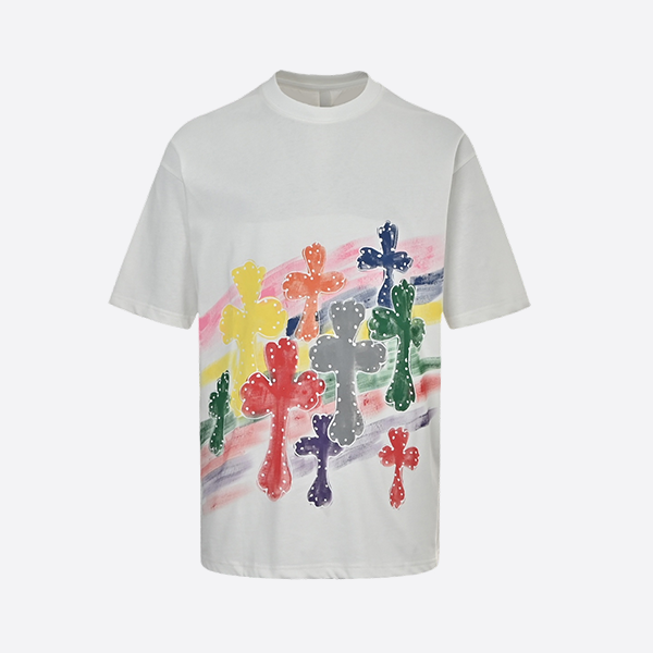 Chrome Hearts 25ss Rainbow Cross Print Short Sleeve