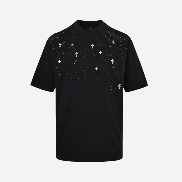 Chrome Hearts Starry rhinestone short sleeves