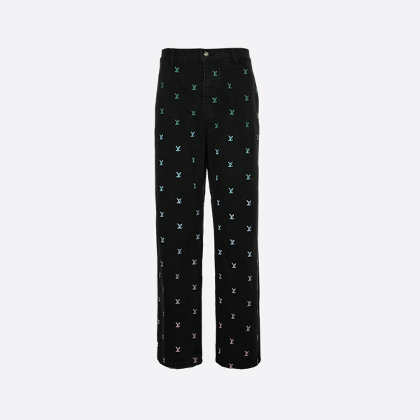 Louis Vuitton Ombre Embroidered Jeans Set