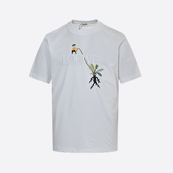 Loewe & Suna Fujita Joint Edition Ginseng Embroidered Short Sleeve