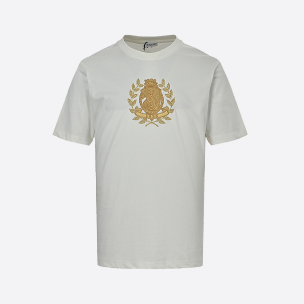 Burberry Oak Leaf Shield Logo Embroidered Short Sleeve