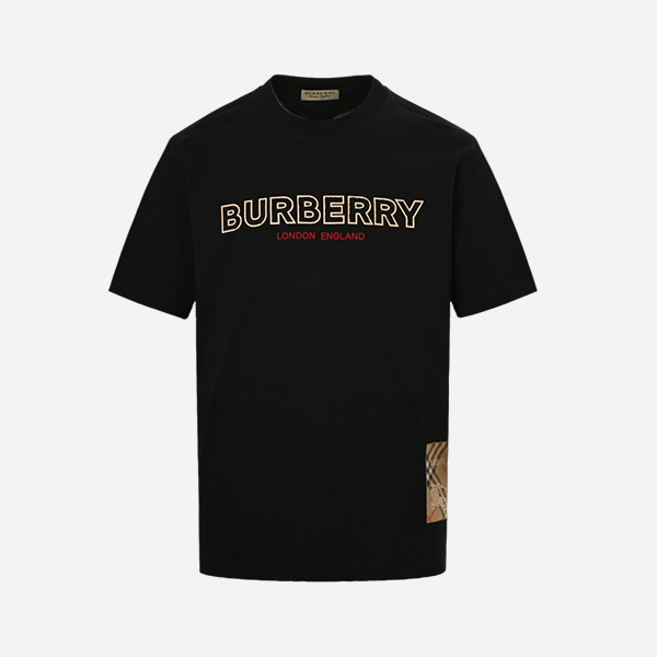 Burberry 25ss towel embroidered letter logo short sleeve