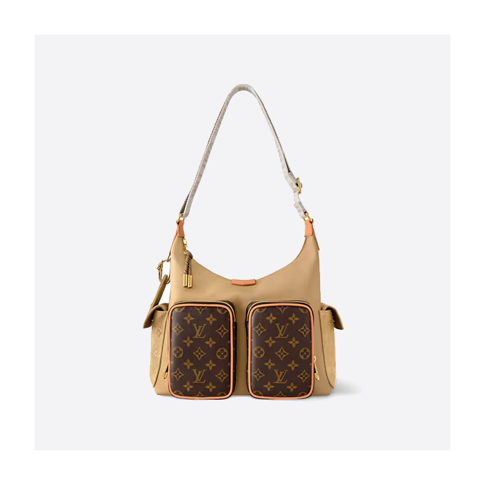 Louis Vuitton Grained Calfskin Hobo Cargo Bag M12697