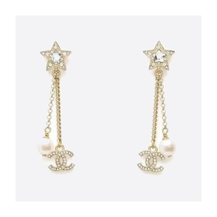 Chanel Star Tassel Double C Earrings ABF220 B19947 NAFRM