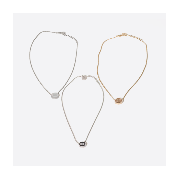 Miu Miu Metal Necklace 5IC096_2F6T_F097W,5IC096_2F6T_F0632,5IC096_2F6T_F098L