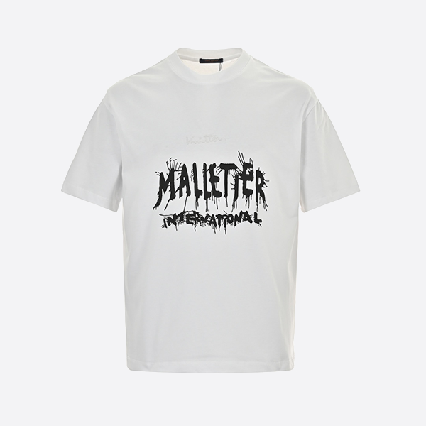 Louis Vuitton 24ss embroidered lettering short sleeves