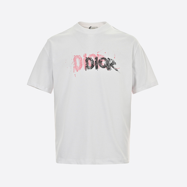 Dior 24ss hand-painted graffiti letter print short sleeve