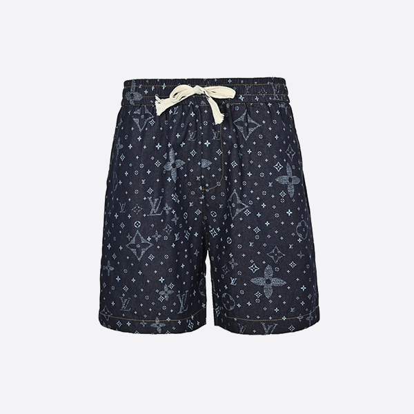 Louis Vuitton 25ss denim shorts with floral print