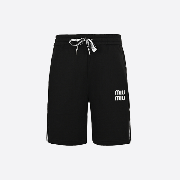 Miu Miu embroidered logo shorts